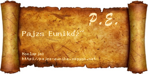 Pajzs Euniké névjegykártya